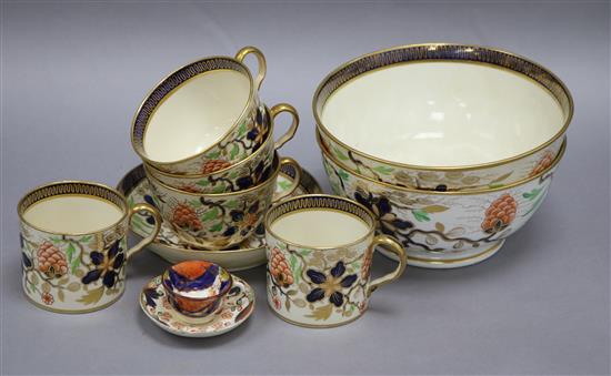 A Derby Japan pattern part tea and coffee service